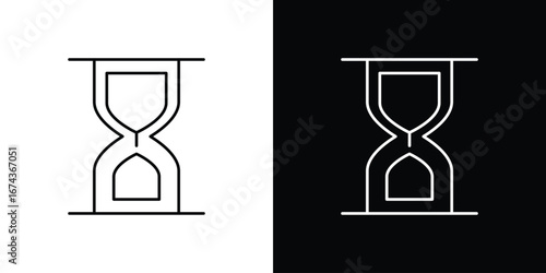 Hourglass icons with Editable strokes set for UI UX