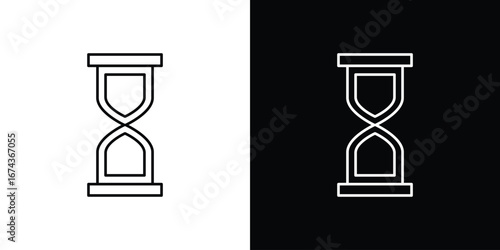 Hourglass end icons with Editable strokes set for UI UX