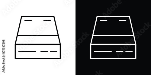 Hard Disk icons with Editable strokes set for UI UX