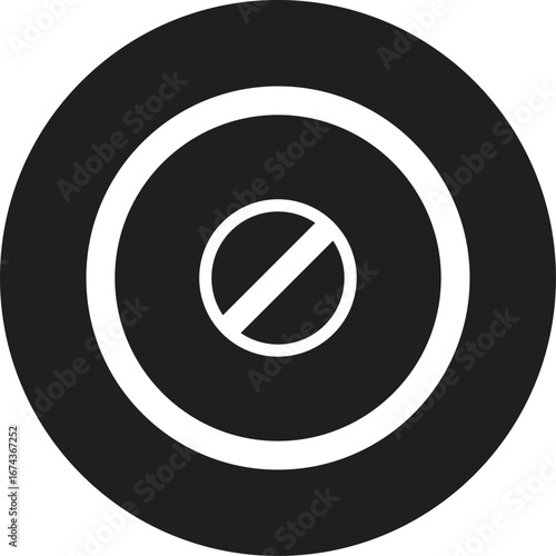 Prohibited Sign Black & White