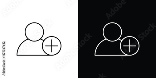 Following icons with Editable strokes set for UI UX