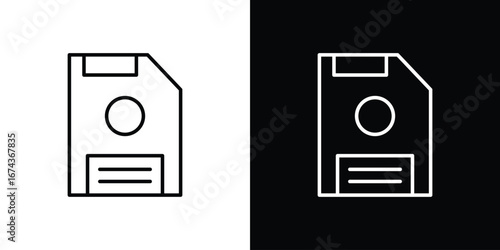 Floppy disk icons with Editable strokes set for UI UX