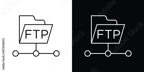 FTP icons with Editable strokes set for UI UX