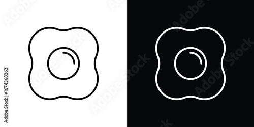 Egg fried icons with Editable strokes set for UI UX