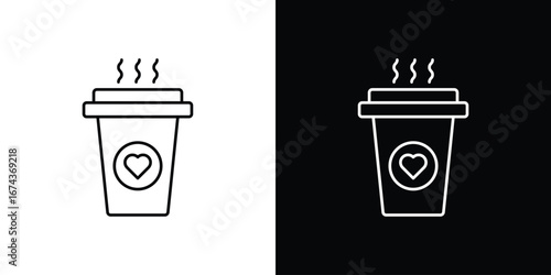 Coffee icons with Editable strokes set for UI UX