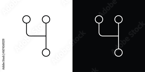 Code branch icons with Editable strokes set for UI UX