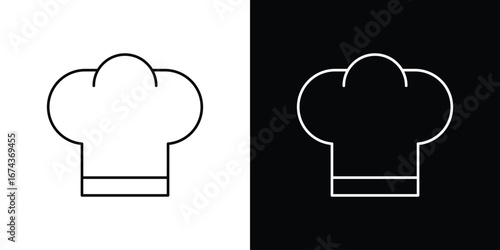 Chef hat icons with Editable strokes set for UI UX
