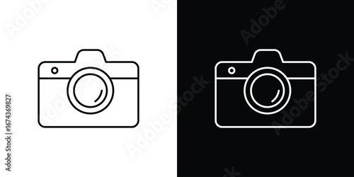 Camera icons with Editable strokes set for UI UX