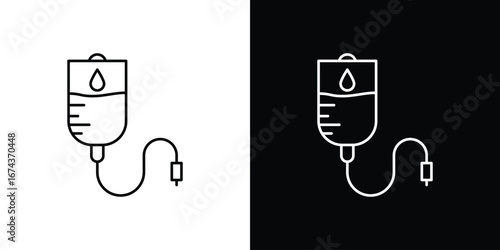 Blood transfusion icons with Editable strokes set for UI UX