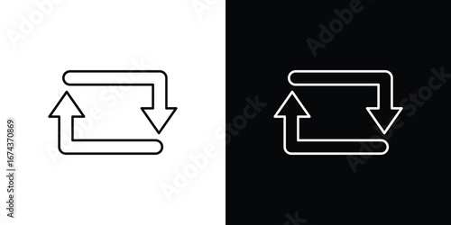 Arrows repeat icons with Editable strokes set for UI UX