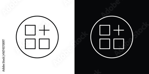 Apps icons with Editable strokes set for UI UX