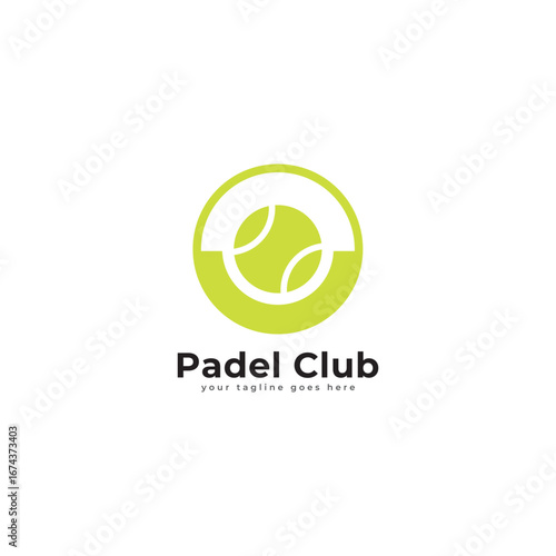 padel club logo  vector template 