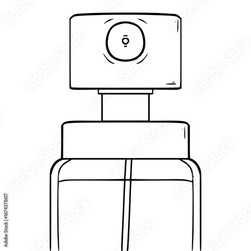 perfume nozzle illustration hand drawn outline vector