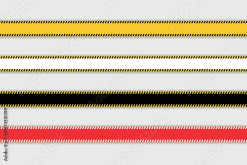 Realistic Warning caution tape set.