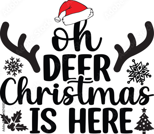 oh Deer Christmas Is Here SVG