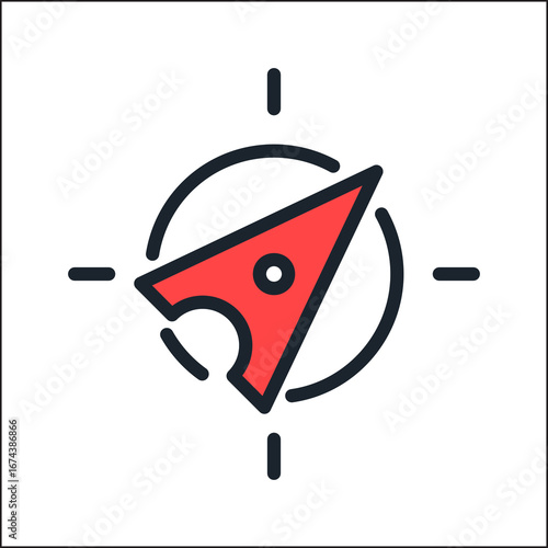 Navigation Street Icon Vector Illustration