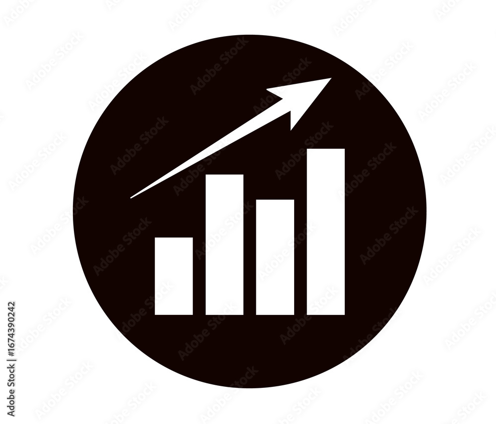 Bar chart icons set design, Graph logo, Growth sign symbol black on white background Bar chart icons set design, Graph logo, Growth sign symbol black on white background