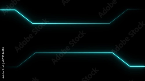 neon glowing frame background. glowing background animation, neon frame sign. saber frame animation background with 4k video animation .