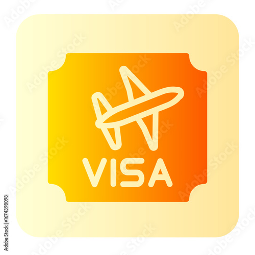 Stamp gradient icon