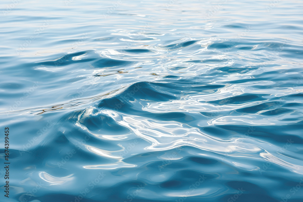 Naklejka premium aerial view mesmerizing play of light on tranquil waters of ocean