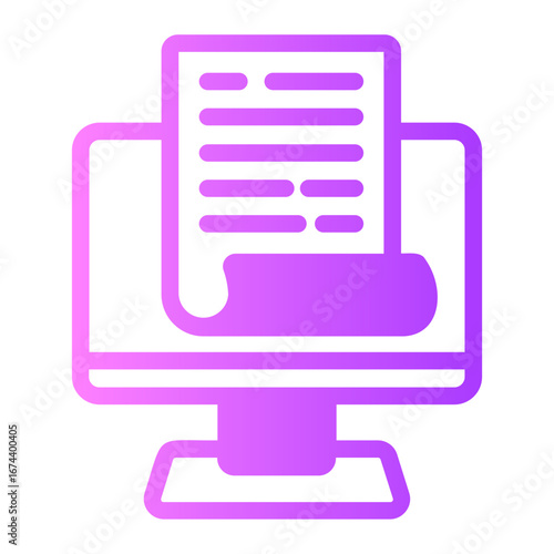 Distance learning gradient icon
