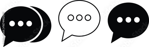 chat bubble icon. Facebook Messenger - popular social media, set Messenger button icon, instant messenger logo of Messenger. Editorial vector