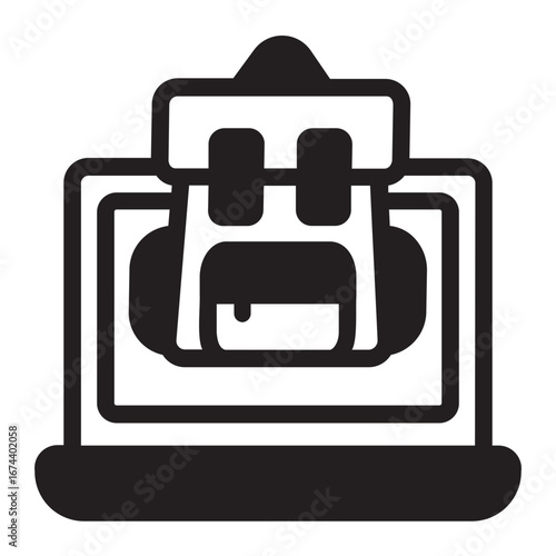 Backpack glyph icon