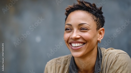 Happy woman smiling