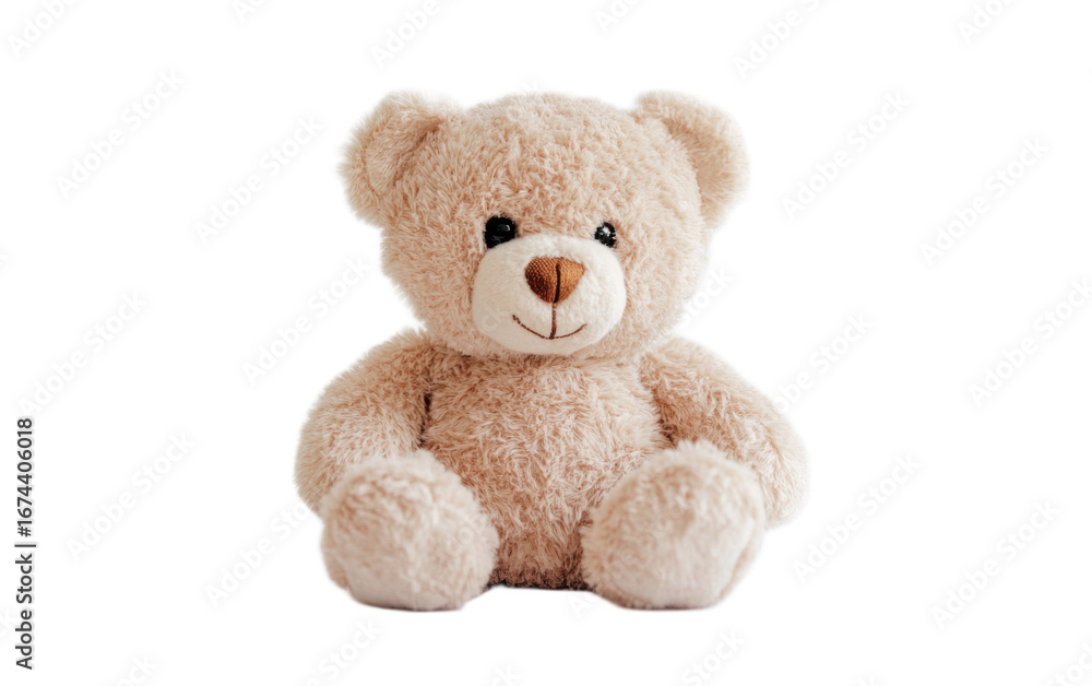 Fototapeta premium Cute teddy bear on transparent background, png