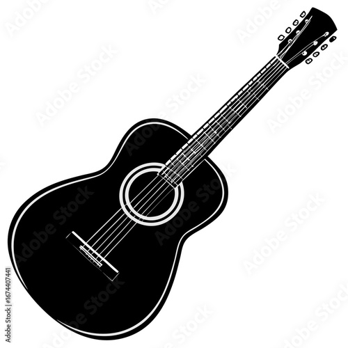 acoustic guitar isolated