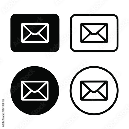 Mail icon set. email icon vector. E-mail icon. Envelope icon collection on isolated Envelope icon, Mail icon vector for web