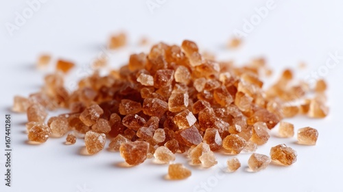 Wallpaper Mural Pile of brown caramelized sugar crystals forming a mound on white background Torontodigital.ca