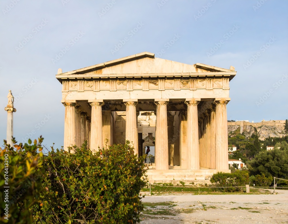 Fototapeta premium Ancient Greek temple in a park