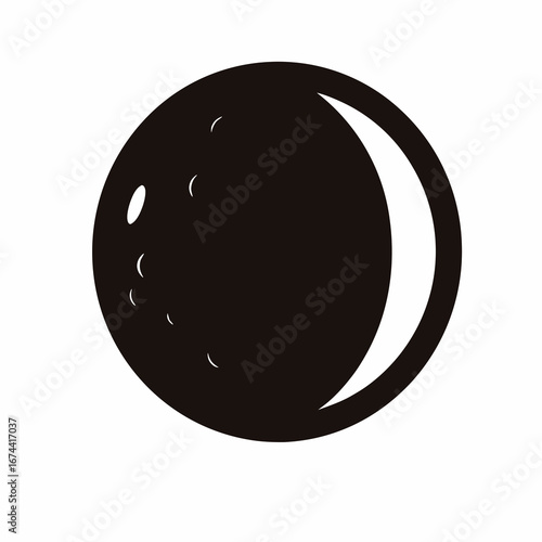 Abstract representation of a celestial body with light and shadow effects