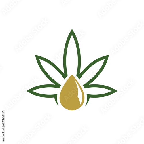 hemp abstract logo modern style