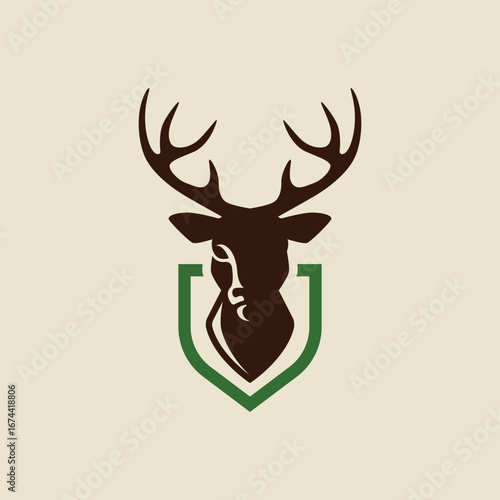 hunting abstract logo modern style
