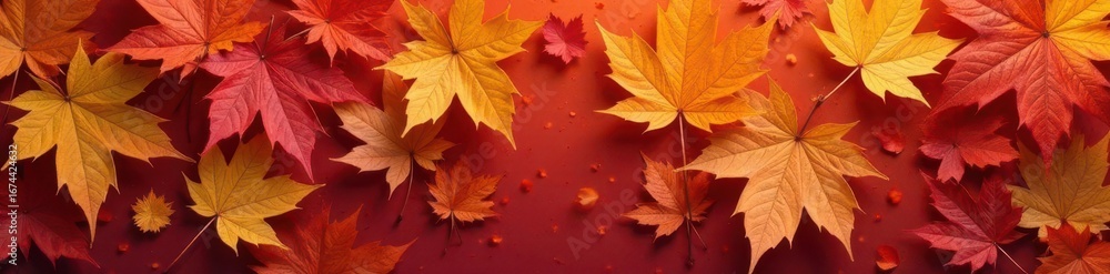 custom made wallpaper toronto digitalAutumn leaves in warm tones arranged as a seamless tileable background , nature, season