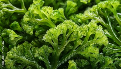 raw organic irish sea moss chondrus crispus in close up vibrant seaweed texture