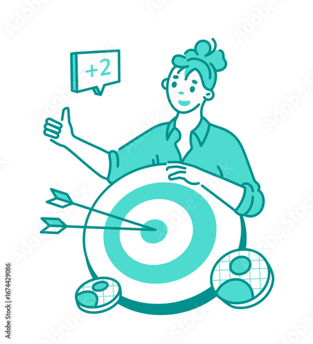 Social media marketing expert giving thumbs up 