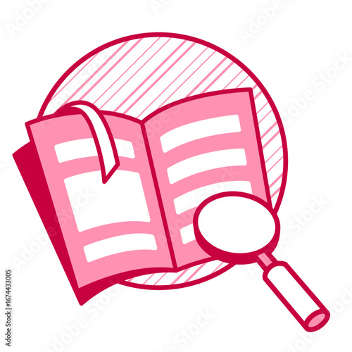 Finding information in books with a magnifier