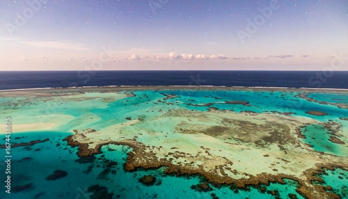 Fototapeta Naklejka Na Ścianę i Meble -  Aerial view of vibrant coral reef
