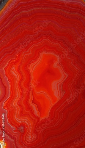 Intricate bands of reddish-brown carnelian agate, showcasing swirling textures and smooth polished surfaces, luxury, abstract, rare