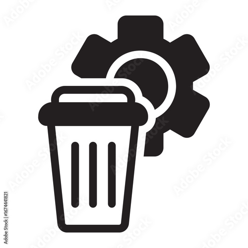 waste management glyph icon