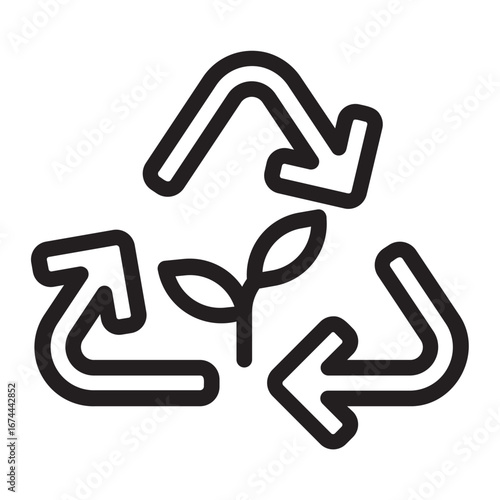 reuse line icon