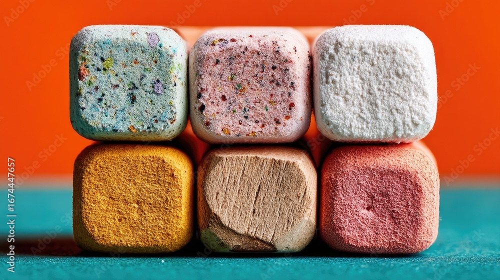 Fototapeta premium Close-up of colorful chalk pieces