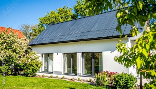 Wallpaper Mural Modern house with lush garden Torontodigital.ca