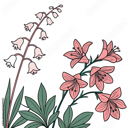  coral bells azalea with leaves