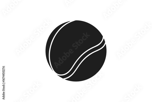 Black leather soccer ball icon isolated on a white background for a team sport game