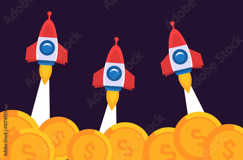space rocket vector illustration