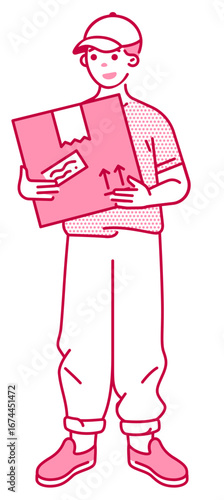 Delivery guy with a box 